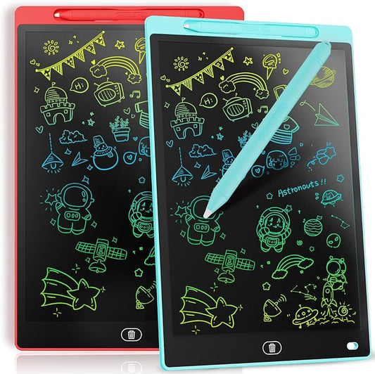 Genialba LCD Writing Tablet 12-Inch Colorful Doodle Board, Toddler Learning by Genialba