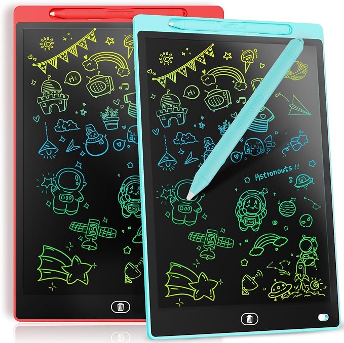 Genialba LCD Writing Tablet 10-Inch Colorful Doodle Board, Toddler Learning by Genialba