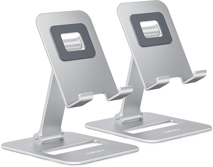 Nulaxy 2 Pack Dual Folding Cell Phone Stand, Fully Adjustable Phone Holder by Nulaxy