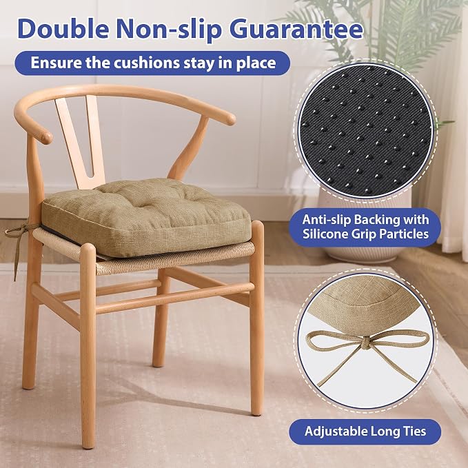 IASEAHK Chair Cushions for Dining Chairs, Dining Chair Cushions, Tufted Indoor - Image 4