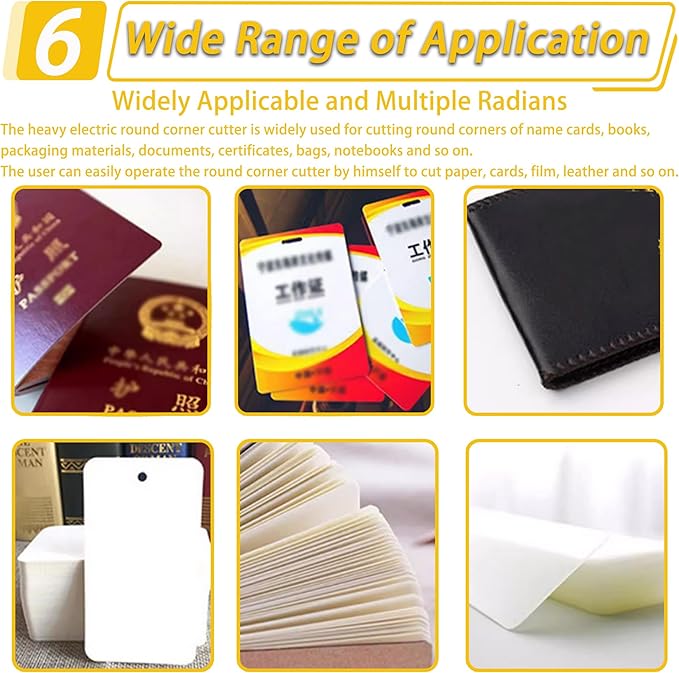 Electric Round Corner Cutter Machine with 5 Blades (8/10/12/16/21mm Radius) Foot Pedal Operation Safety Guard Heavy Duty Paper Corner Rounder for Paper Cardstock Leather Plastic-DeskLoop Office