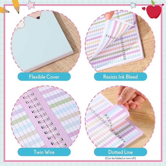 Fuyoooo Teacher Record Book Teacher Grade Books 2026-2027 Spiral Bound Record - Image 3