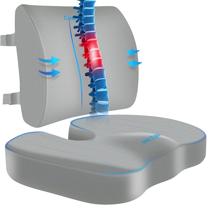 CushZone Seat Cushion, Lumbar Support Pillow by CushZone