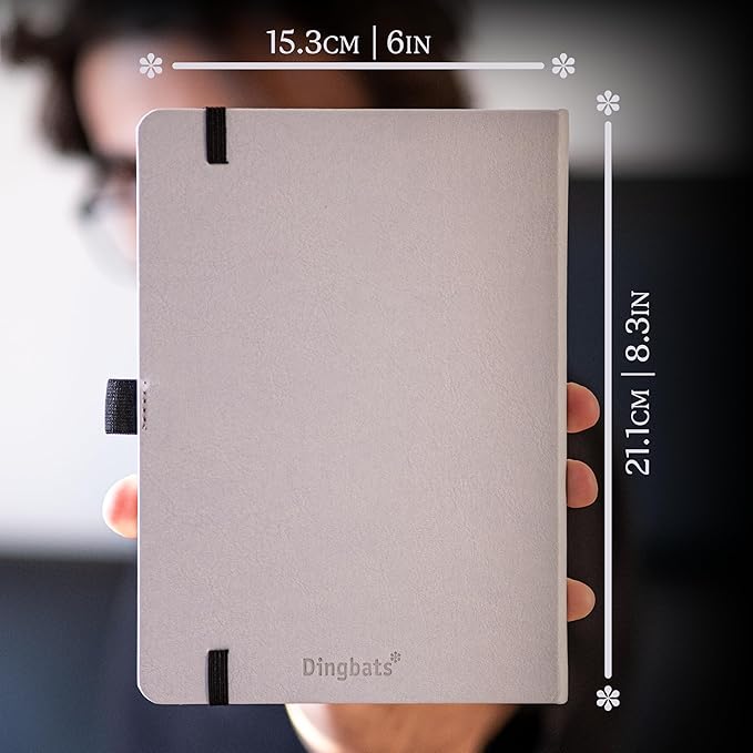 Dingbats - Earth Dotted A5 Medium Notebook, Glicine Arctic - Hardcover - Cream 100gsm Ink-Proof Paper - Numbered Pages, Index & Key Pages-DeskLoop Office