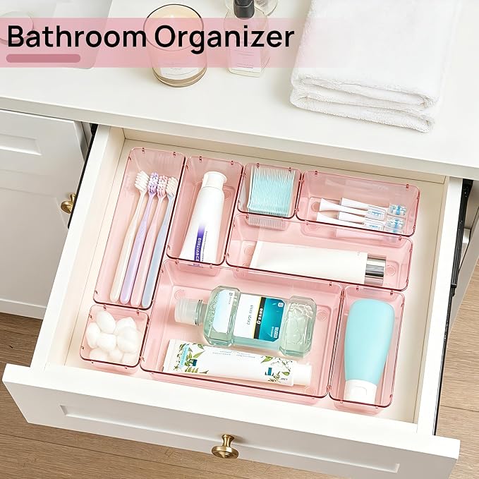 Vtopmart 25 PCS Plastic Drawer Organizers Set, 4-Size Versatile Bathroom and - Image 5
