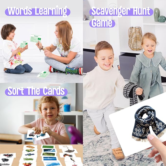 140 Noun Picture-Word Cards, Picture Flashcards Language Builder Visual Aid - Image 6