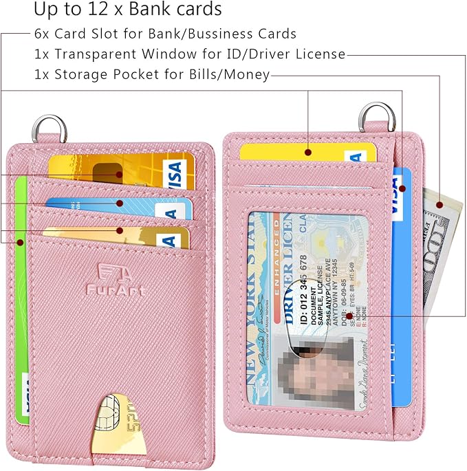 FurArt Slim Minimalist Wallet RFID Credit Card Holder - Image 6
