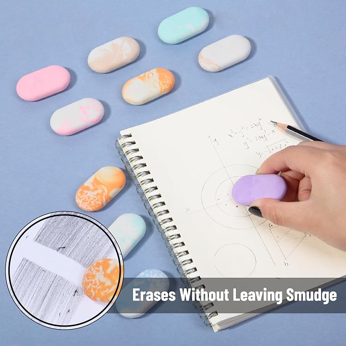 Mr. Pen- Marble Pencil Erasers, 12 Pack, Art Sketching, Clean Smudge-Free - Image 5