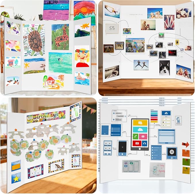 20 Pack Trifold Poster Board, School Projects, Graduation Party, Event Displays - Image 7