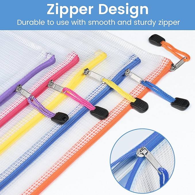 Sooez 24 Pack Mesh Zipper Pouch Bags - Image 5