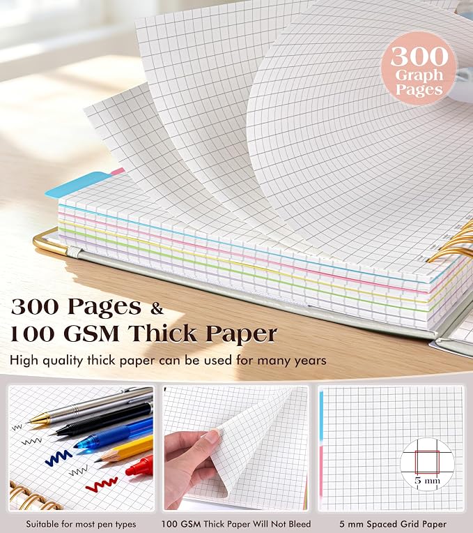 5 Subject Graph Paper Notebook - Image 5