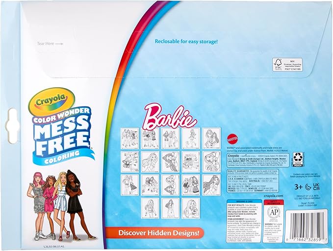 Crayola Barbie Color Wonder Coloring Set, Mess Free Coloring Book Pages - Image 4