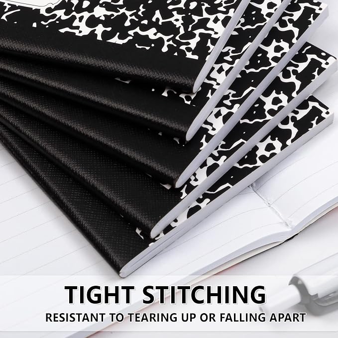 feela Mini Composition Notebook, Cute 30 Pack Black Narrow Ruled Mini - Image 5