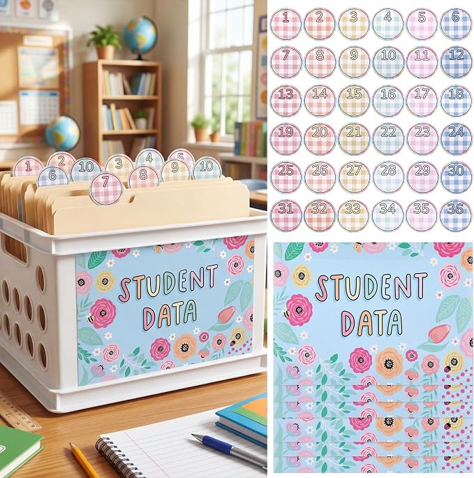 Marspark 10 Set Classroom Organization Folder Labels by Marspark