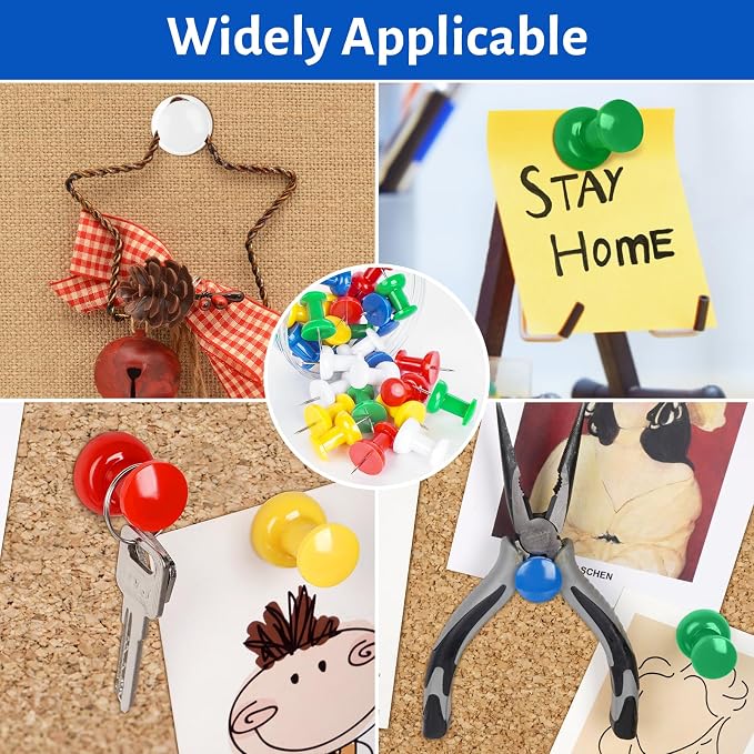 30 PCS Jumbo Push Pins for Bulletin Board, Large Thumb Tacks for Wall, 1.81 Inch - Image 7