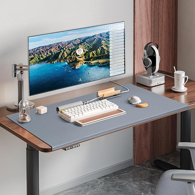 AKOZLIN 35.4"x 18.9" Soft PU Leather Surface Office Desk Mouse Mat Anti-Push Pad - Image 4