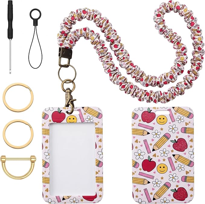 Gilprop 1 Pcs Scrunchie Teacher Lanyards by Gilprop