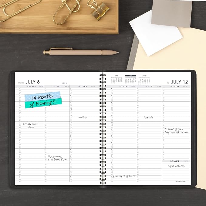 AT-A-GLANCE Planner 2026-2027 Weekly Academic 14-Month July-August, - Image 2