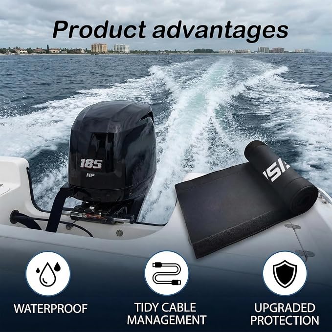 38'' Neoprene Trolling Motor Cable Sleeve – Waterproof Trolling Motor Sleeve or - Image 5