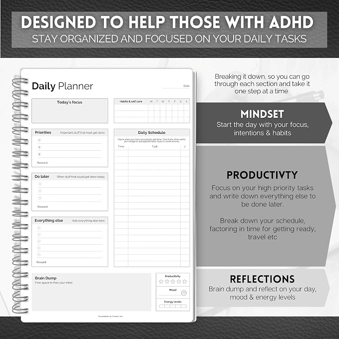 ADHD Daily Planner for Neurodivergent Adults - Image 3