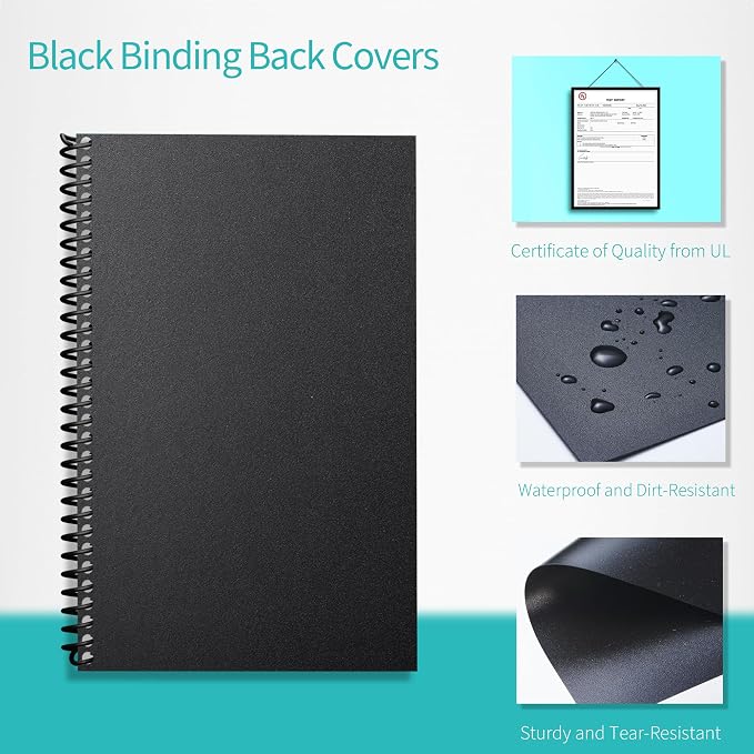 Binditek 100 Pack Binding Covers and Backs Set, 5.5 x 8.5 Inches, 50 Clear PVC - Image 5