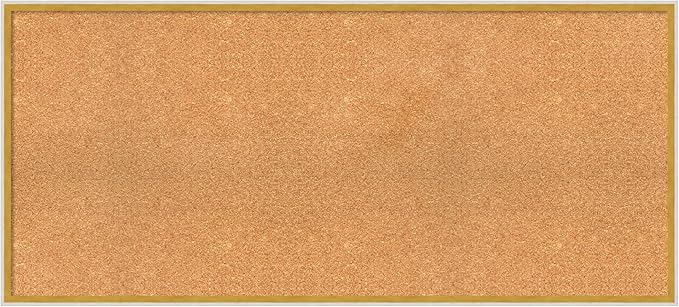 Amanti Art Natural Cork Board for Wall, 23x51 Vision Board with White Frame, Oversize Corkboard Office Decor for Home Organization, Modern Corkboard Pinboard to Display Items for Home Organization in-DeskLoop Office