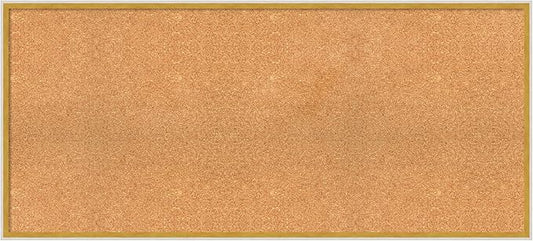 Amanti Art Natural Cork Board for Wall, 23x51 Vision Board with White Frame, Oversize Corkboard Office Decor for Home Organization, Modern Corkboard Pinboard to Display Items for Home Organization in-DeskLoop Office