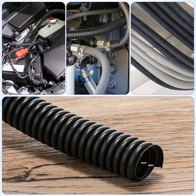 Sasylvia 1/4", 3/8" X 10 ft Split Wire Loom Tubing Automotive Wire Loom - Image 7