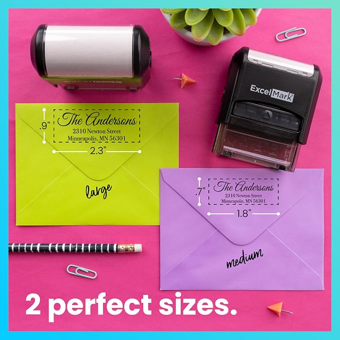 ExcelMark Personalized Return Address Stamp – Custom Self Inking Rubber Stamp - Image 3
