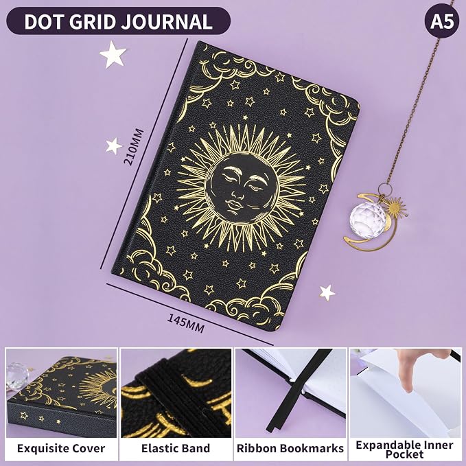 Dot Grid Journal with 160GSM Thick Paper, 192 Pages, A5 Dotted Notebook - Image 2