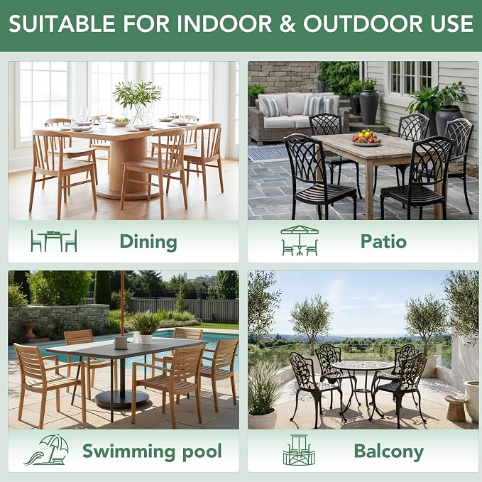 Outdoor Chair Cushions Set of 2: Waterproof & Fade Resistant Patio Furniture - Image 7