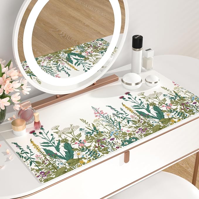 QIYI Large Mouse Pad, Floral Desk Mat - Image 7