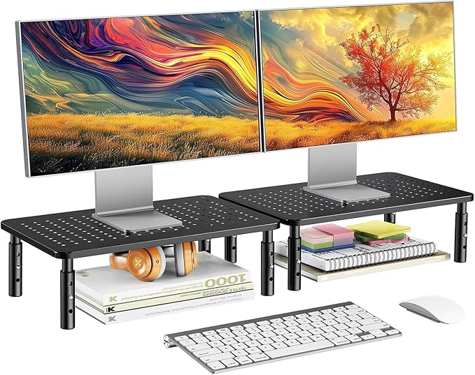 HUANUO Monitor Stand for Desk, Computer Monitor Stand Height Adjustable by HUANUO
