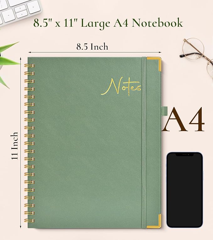 Blank Spiral Notebook Journal 8.5” x 11”, A4 Large Hardcover Sketch Book - Image 2