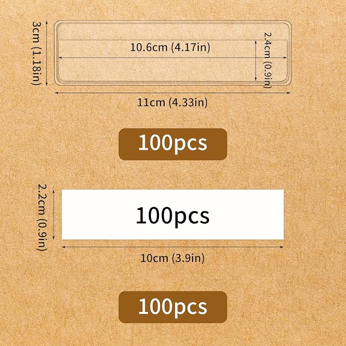 100 Pieces Label Holders Adhesive Shelf Tag - Image 2