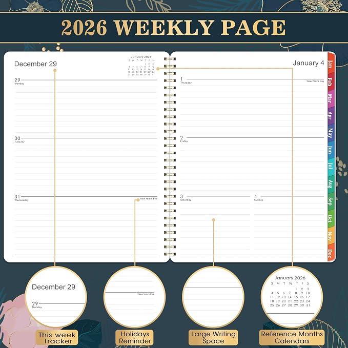 2026 Planner - Planner 2026, January - December 2026, Weekly and Monthly Planner - Image 4
