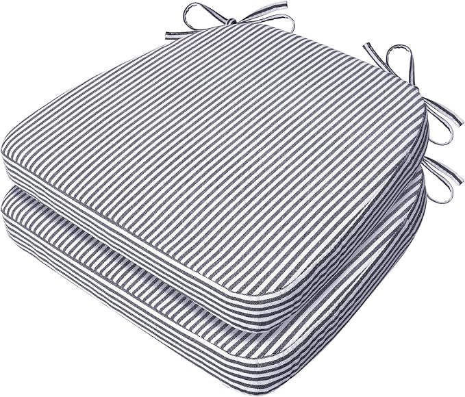 AAAAAcessories D-Shaped Chair Cushions, Featuring Ties and Removable, by AAAAAcessories