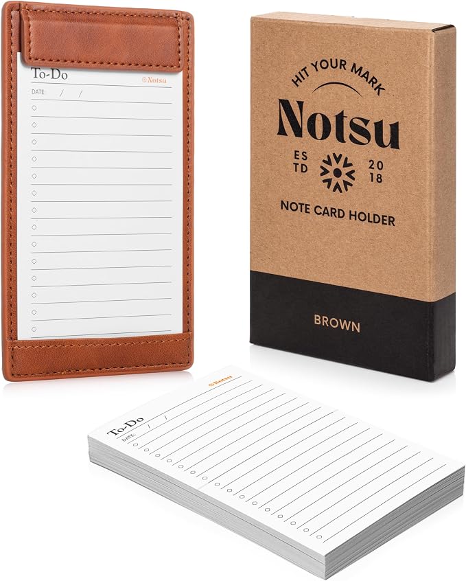 Notsu Note Card Holder | Minimalist 3x5 Inch Index Card Holder Handheld Case in - Image 7