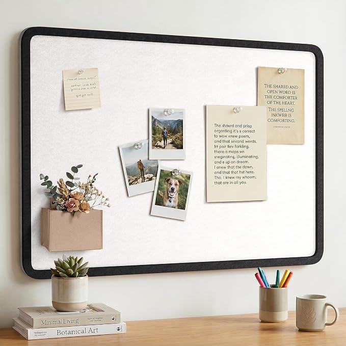 Bulletin Board Decorative Felt Foldable Vision Photo Pin Boards | 36 x 24 by KERRAM