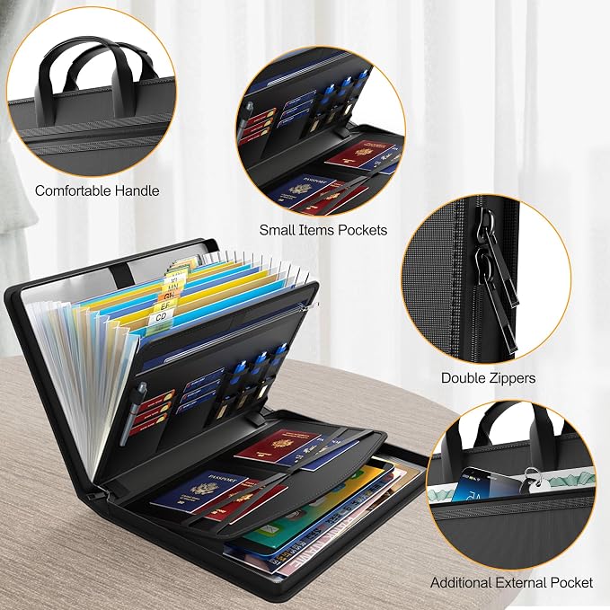 Hontom Accordion File Organizer, 5200℉ Fireproof Document Organizer - Image 5