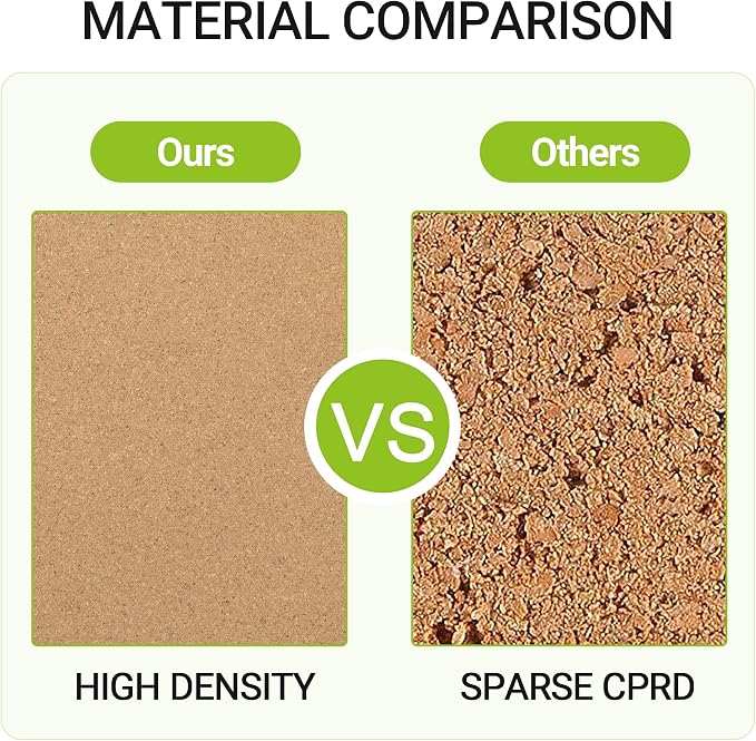 AKTOP Cork Board Bulletin Board 12x12, 1/2" Thick Cork Board Tiles 6 Pack - Image 4