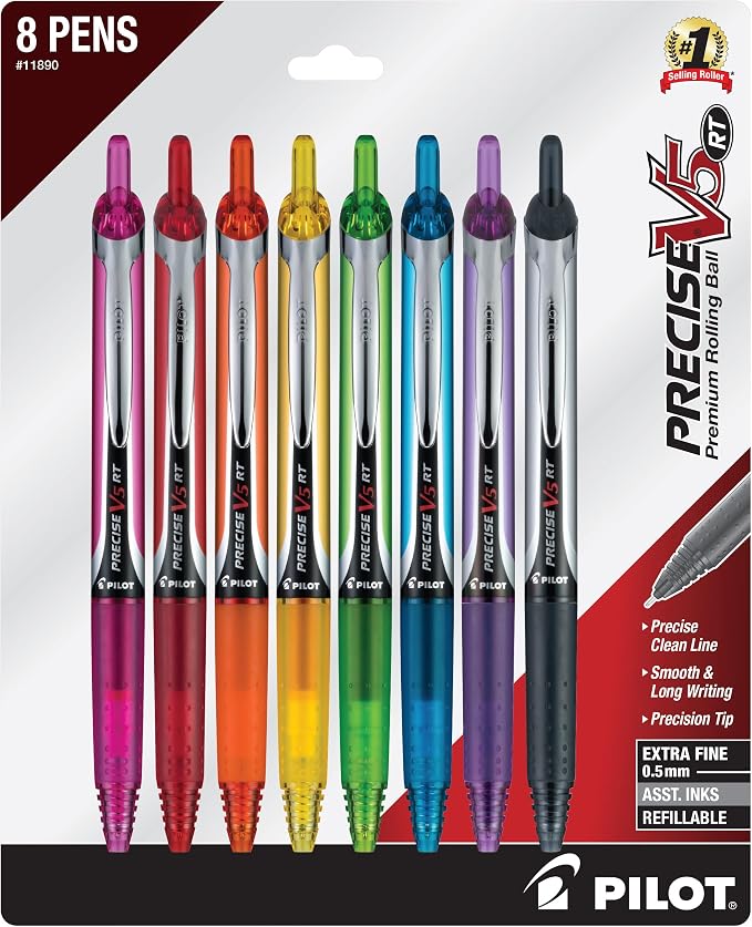 Pilot Precise V5 RT Refillable & Retractable Rolling Ball Pens, Extra Fine by PilotCorporationofAmerica