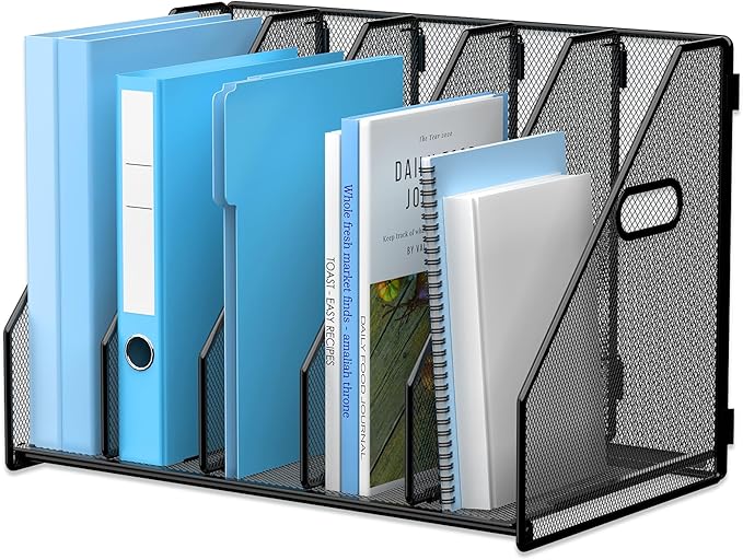 MINDEPOT Desk File Organizer Metal Desk Magazine Folder Holder by MINDEPOT