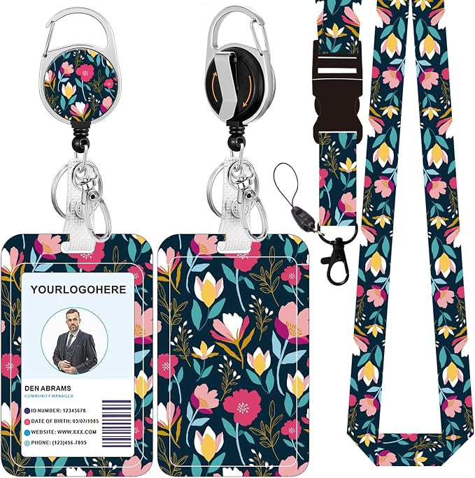 Badge Lanyard and ID Badge Holder, Retractable Badge Reels by BILLTEFUL