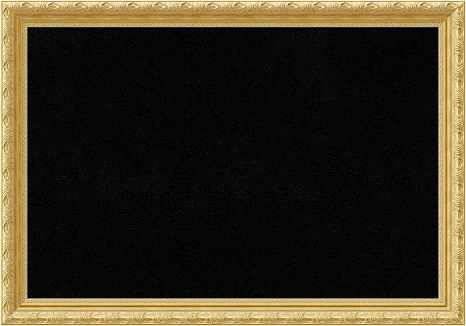 Amanti Art Black Cork Board for Wall, 28x40 Vision Board with Gold Wood Frame, Large Corkboard Office Decor for Home Organization, Traditional Corkboard Pinboard to display items for home organization-DeskLoop Office