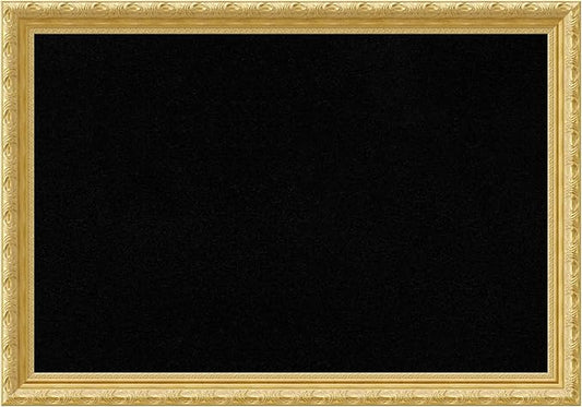 Amanti Art Black Cork Board for Wall, 28x40 Vision Board with Gold Wood Frame, Large Corkboard Office Decor for Home Organization, Traditional Corkboard Pinboard to display items for home organization-DeskLoop Office