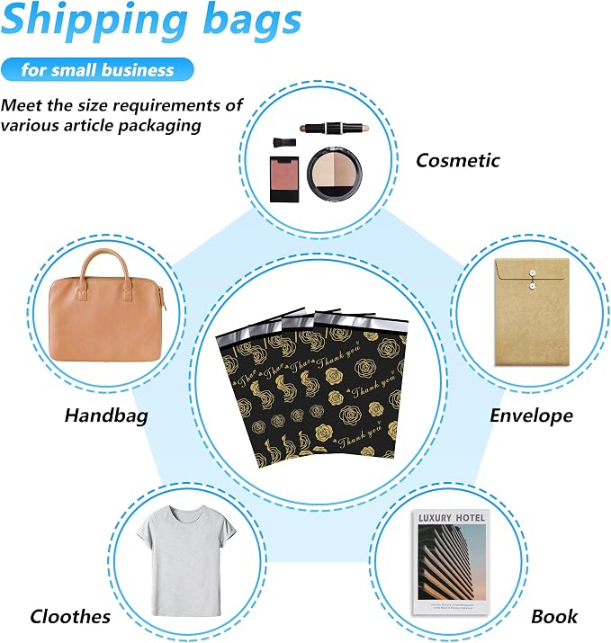 Thank You Poly Mailer 10x13 Inch 25 Pcs, Waterproof and Tear-Resistant Shipping - Image 7