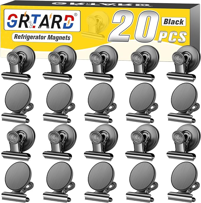 Grtard 20 Pack Magnetic Clips Heavy Duty, Magnet Clips by Grtard