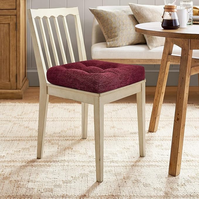 downluxe Chair Cushions for Dining Chairs 2 Pack, Tufted Indoor Chair Pads - Image 7