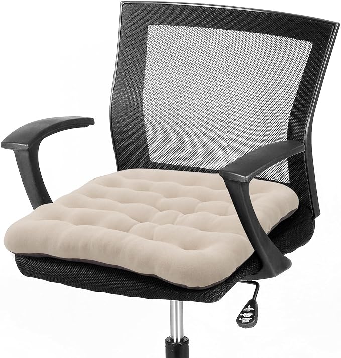 BUYUE Good Support Office Chair Cushion Padded, Soft Velvet Comfortable by BUYUE